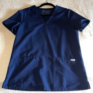 figs navy blue scrub top